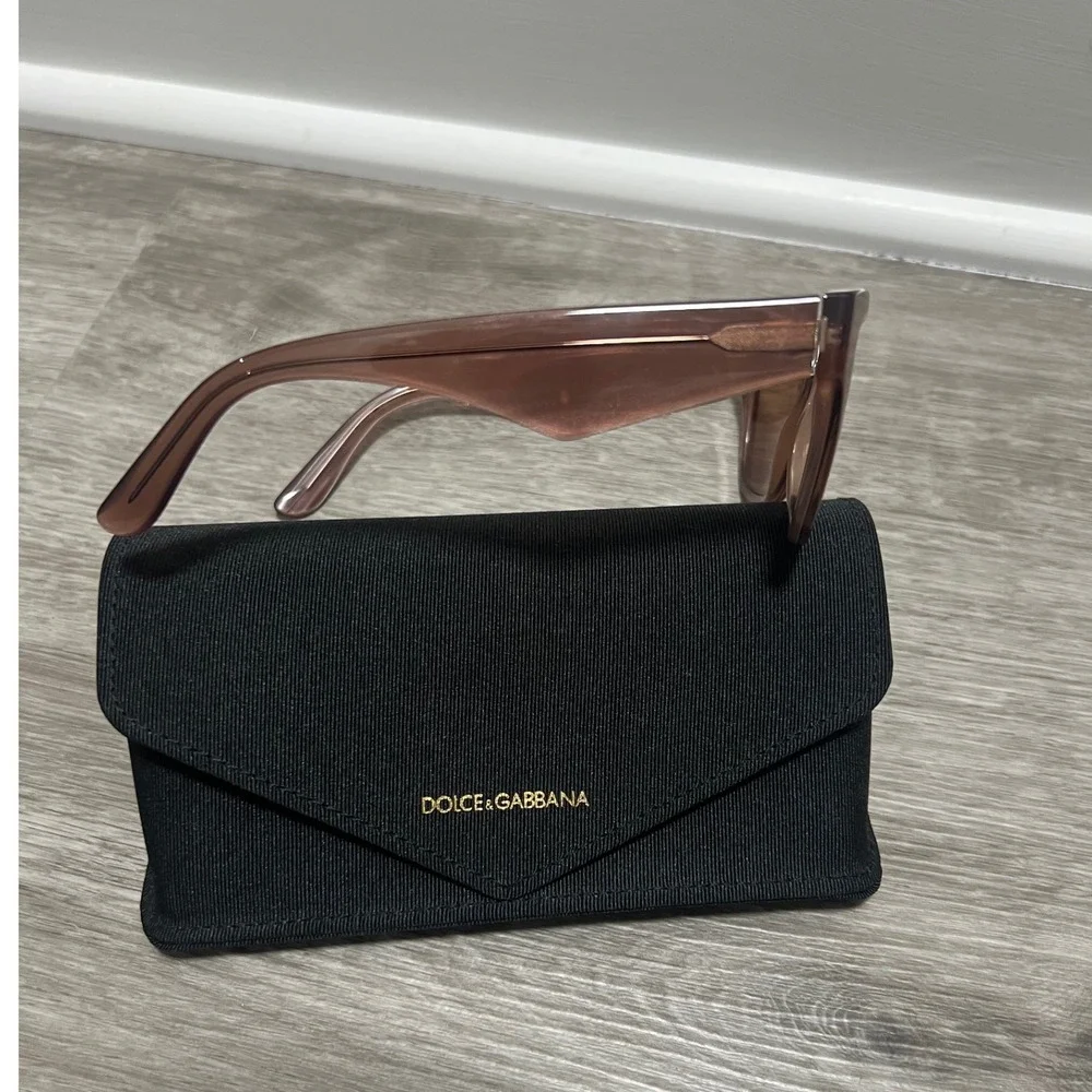 Dolce & Gabbana Women's Brown‎ Acetate Square Butterfly Frame Sunglasses DG4394